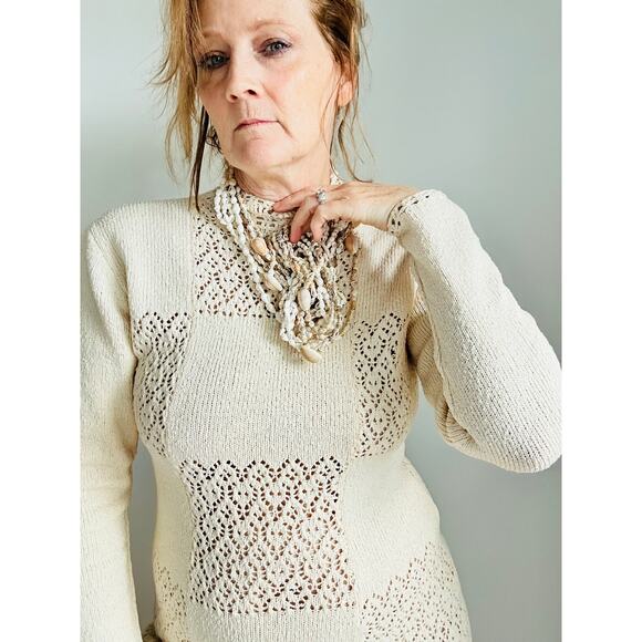 Vintage Set of Seashell Necklace Long Strands Beige Beachy Neutral - Picture 3 of 10